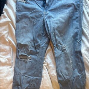 Light Blue Distressed Jeans